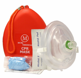CPR Rescue Mask, Adult/Child, Hard Case with Wrist Strap