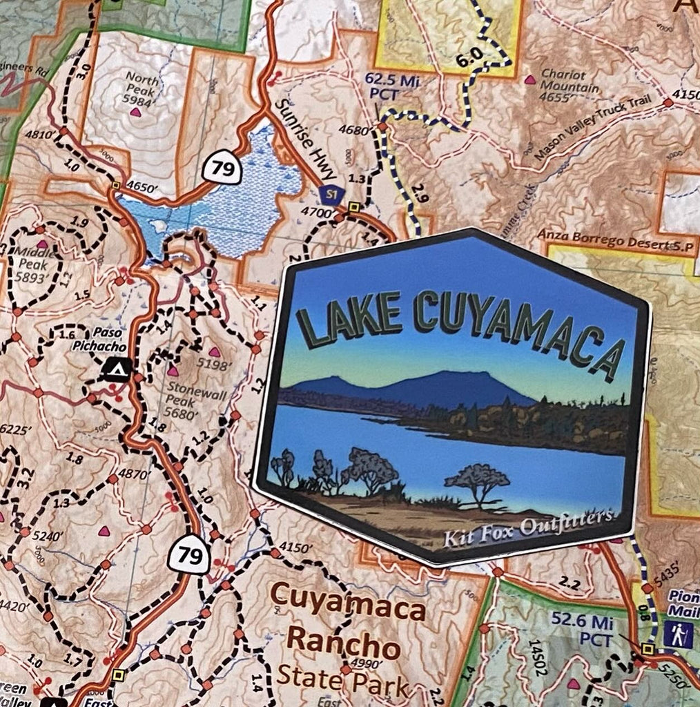 Lake Cuyamaca Sticker – Kit Fox Outfitters