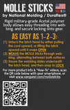 5" Molle Sticks (4-Pack)