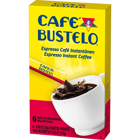 Cafe Bustelo Espresso Coffee Single Serve Packets, 6 Per Box