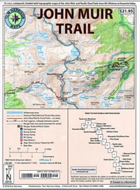 John Muir Trail Map Pack Map